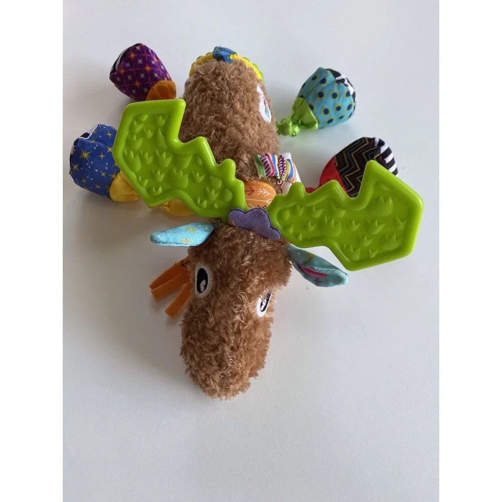 Lamaze Mortimer The Moose Play And Grow Rattle Teether Squeaker Activity Toy